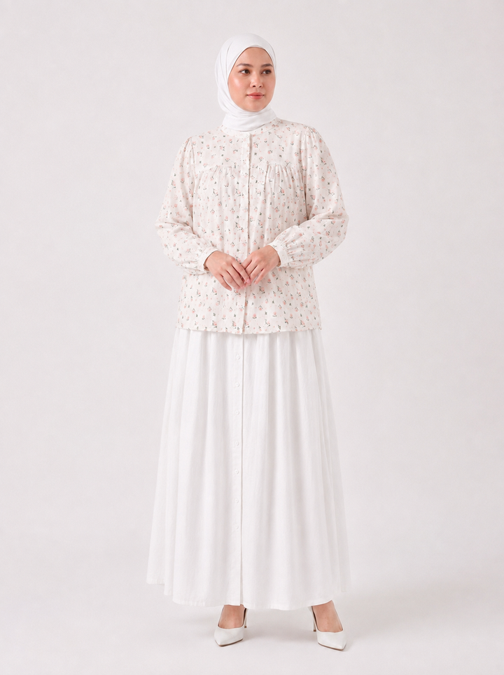 Eva Plus Cotton Printed Blouse