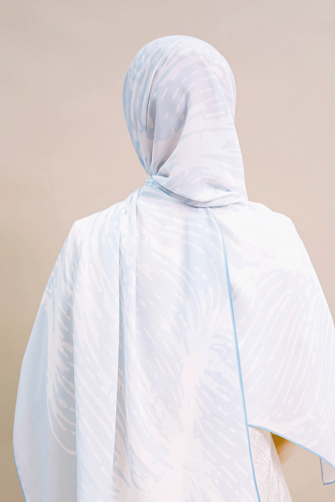 Nurani Chiffon Printed Light Blue