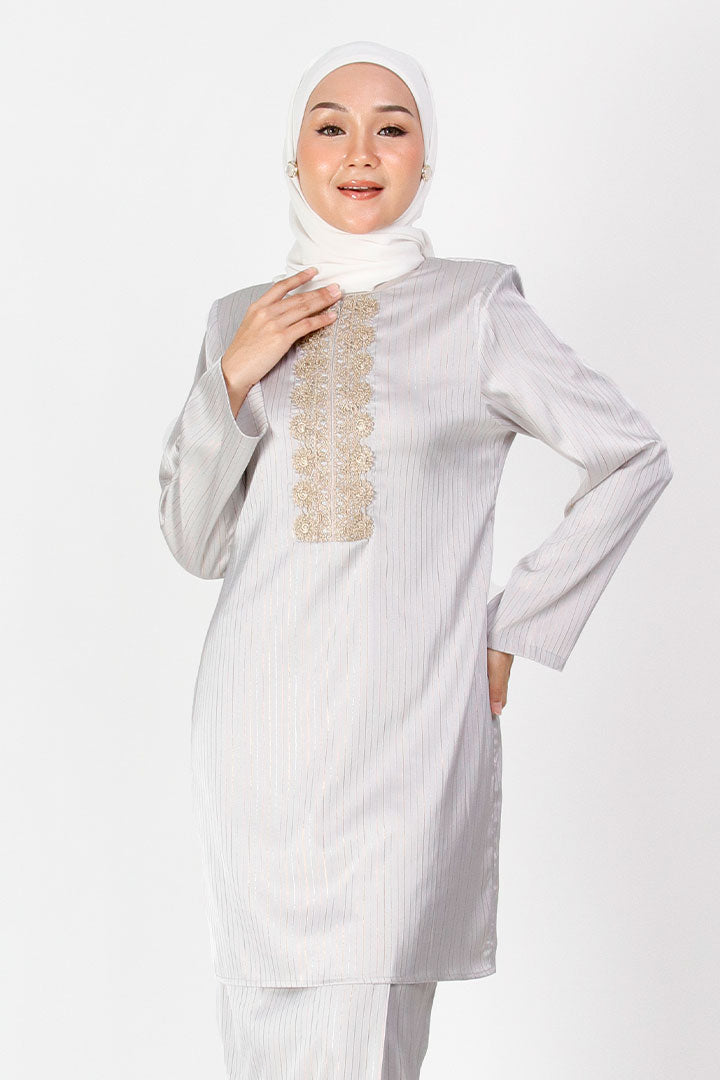 Kasturi Kurung Grey