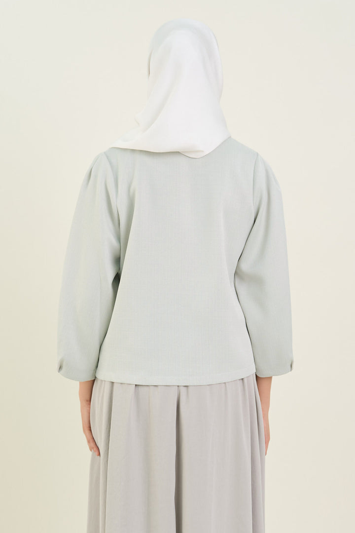 Olivia Plain Tweed Jacket Light Grey