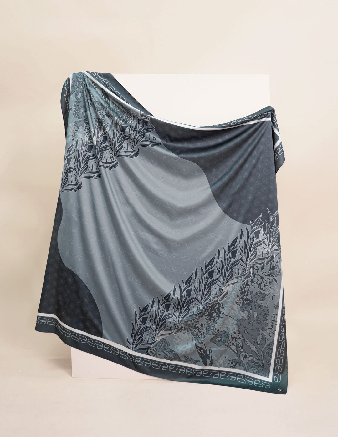 Sumayyah Satin Printed Dark Grey