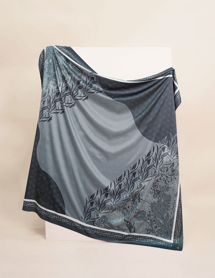 Sumayyah Satin Printed Dark Grey