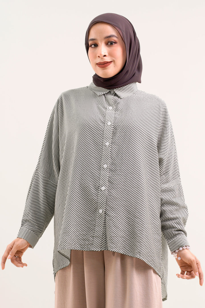 Ayunda Printed Shirt Stripe