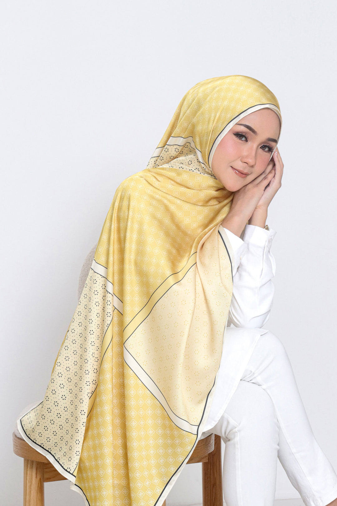 Venice Printed Shawl Yellow