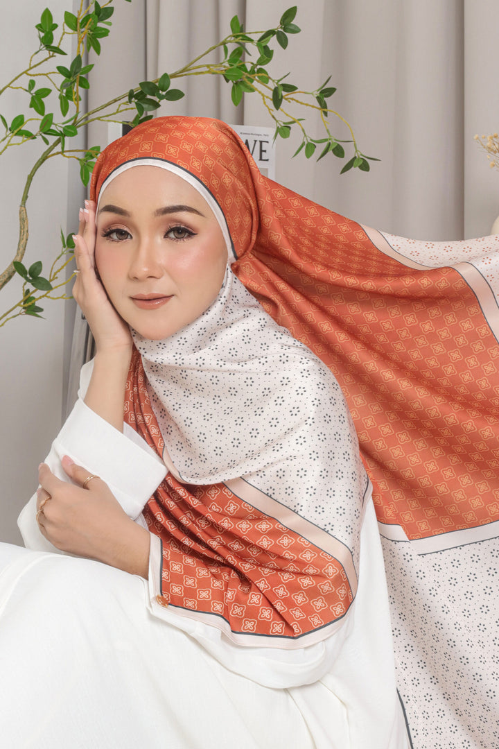 Venice Printed Shawl Orange