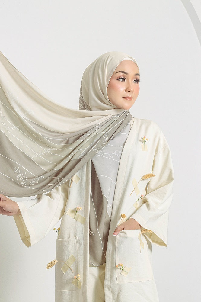 Terra Printed Shawl Sage Green