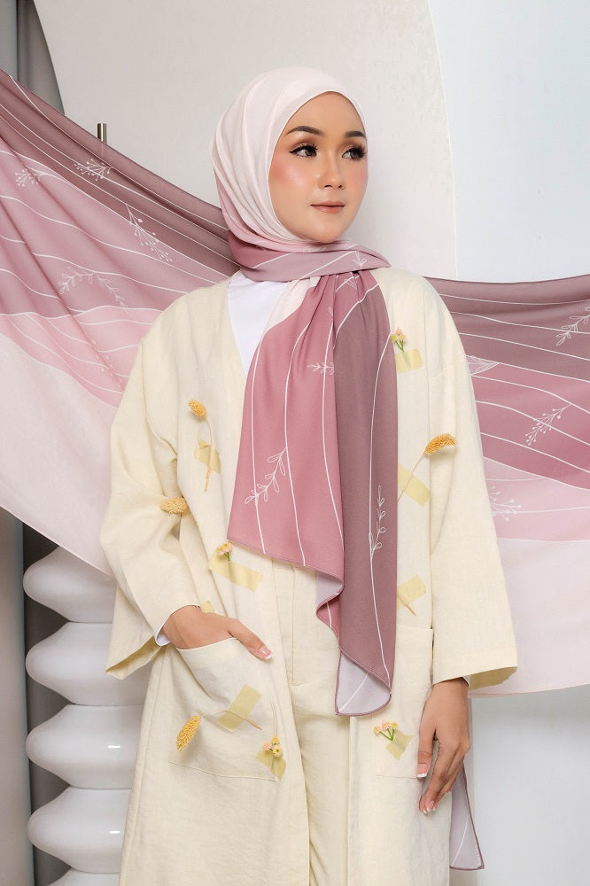 Terra Printed Shawl Rosewood
