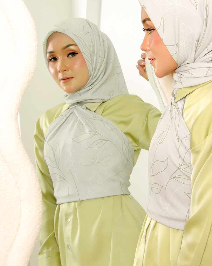 Botani Printed Square Moss Green