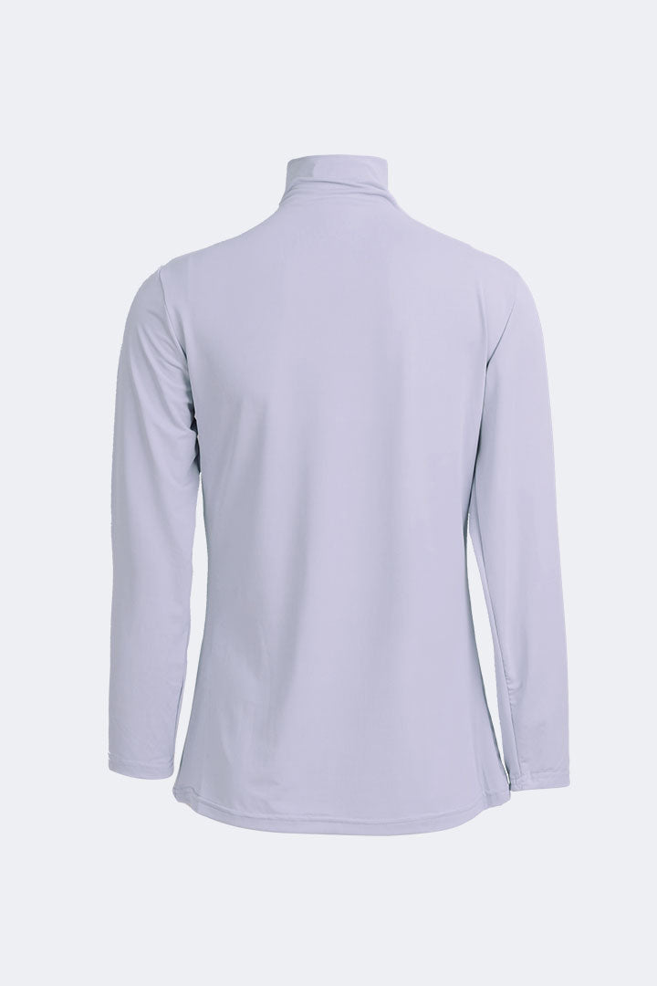 Tencel Inner High Neck Long Sleeve T-Shirt Soft Purple