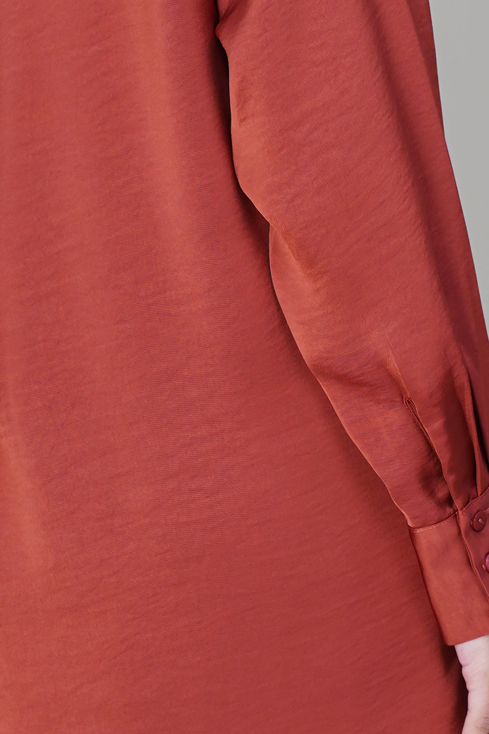 Eloise Satin Blouse Brick Orange