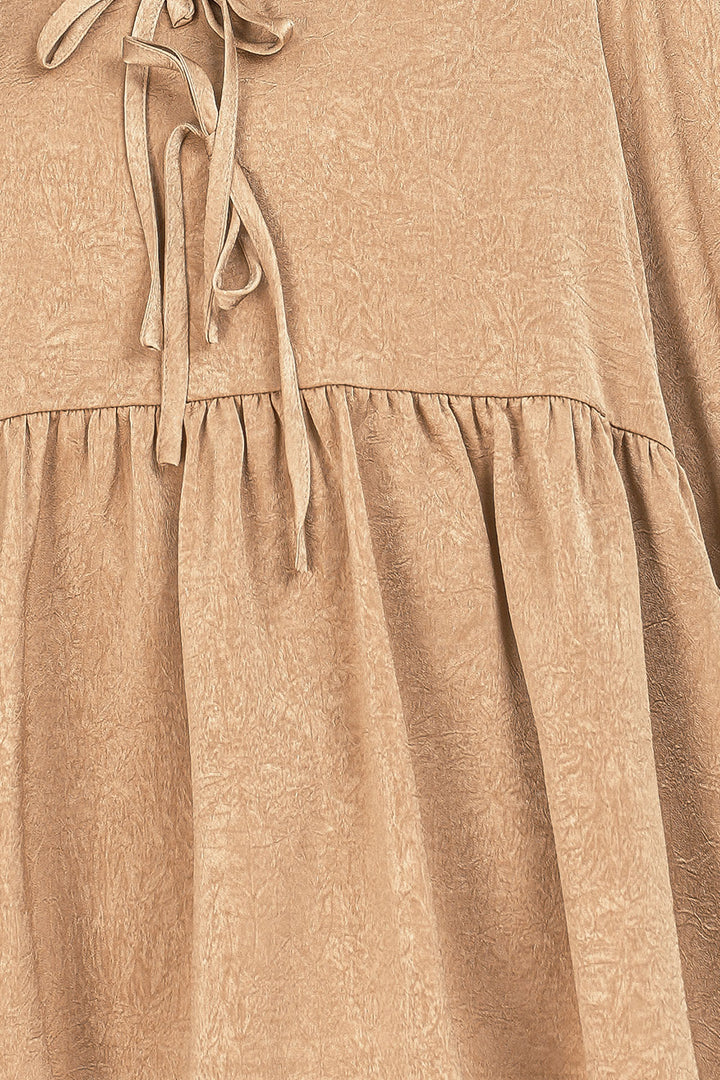 Jane Ruffle Top Latte