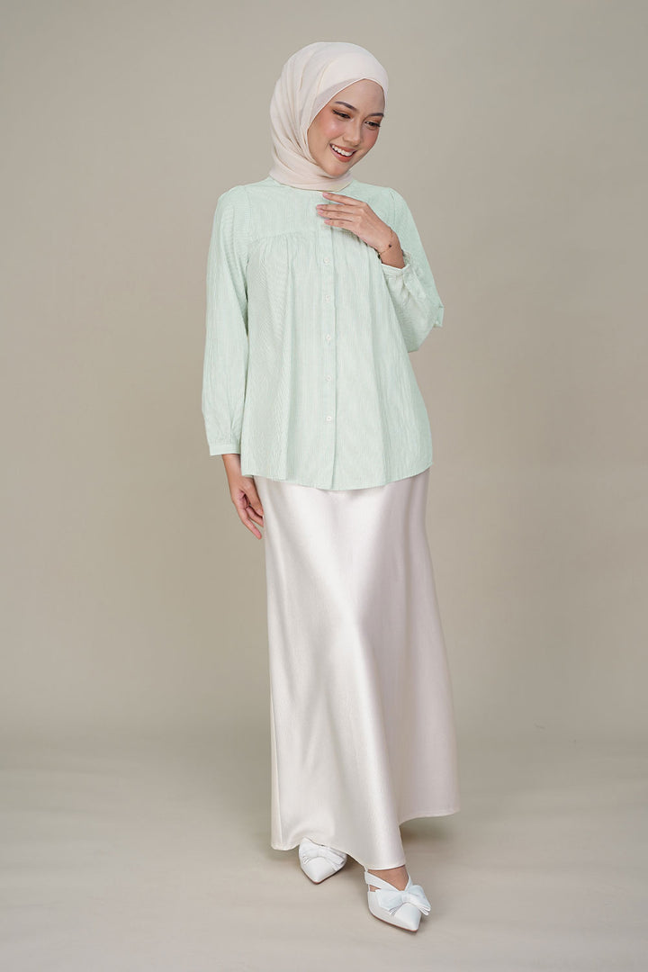 Julia Satin Skirt Beige