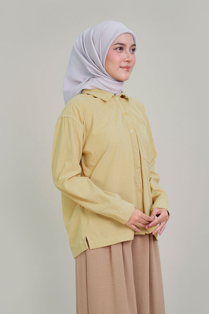 Luna Corduroy Blouse Yellow