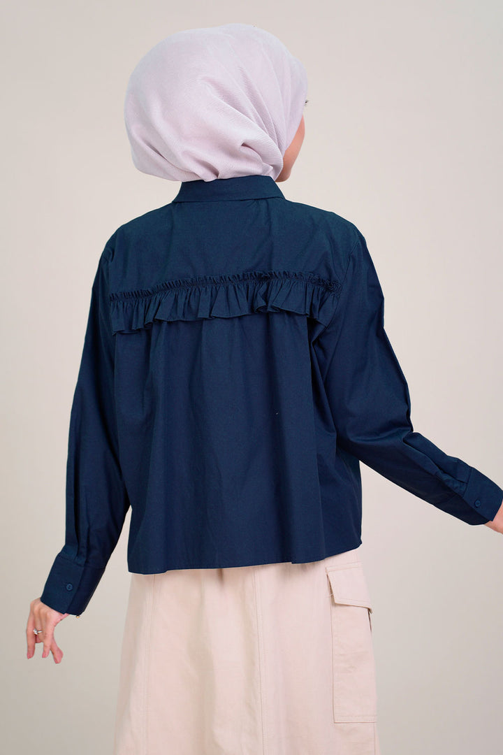 Plein Oversized Top Navy