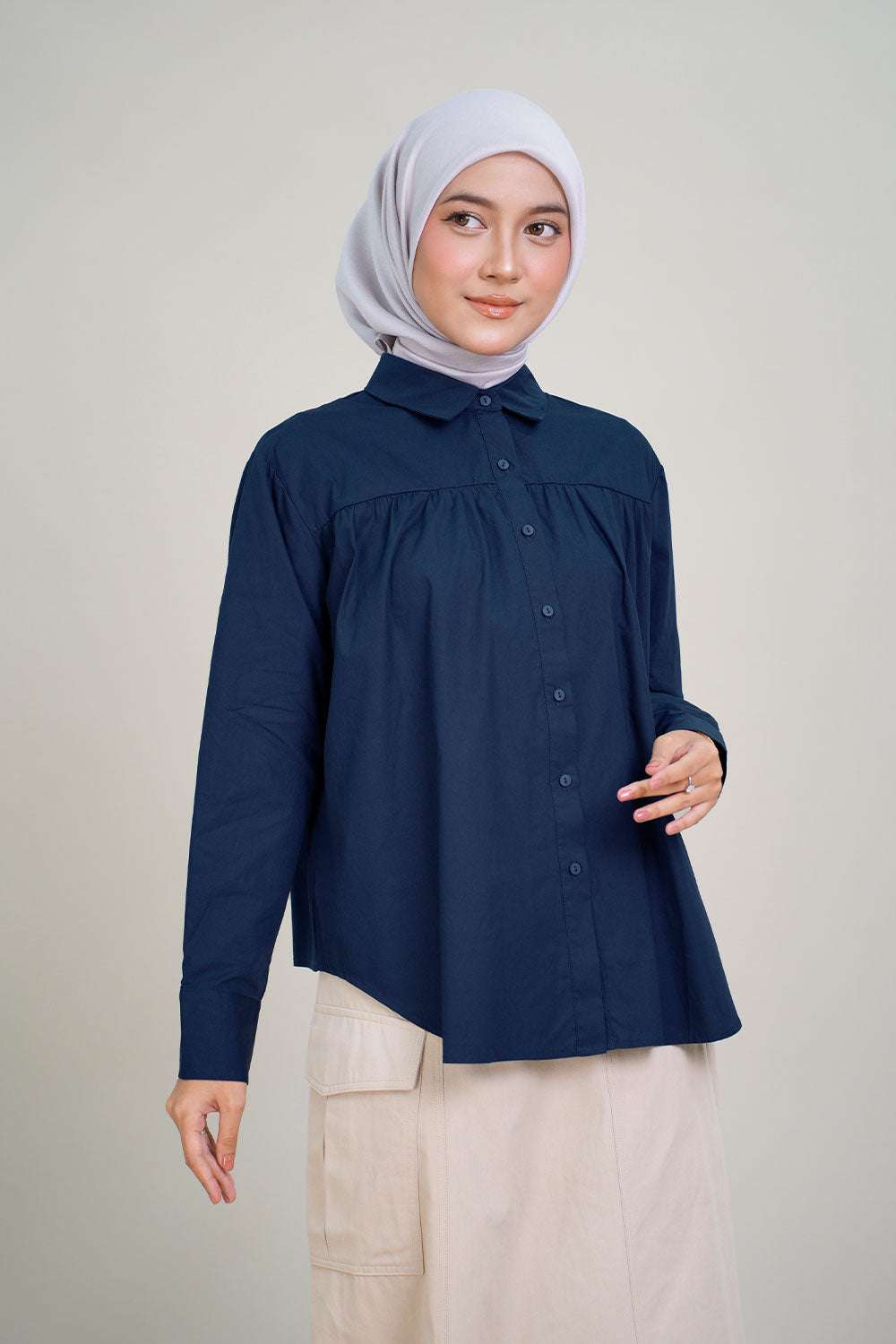 Plein Oversized Top Navy