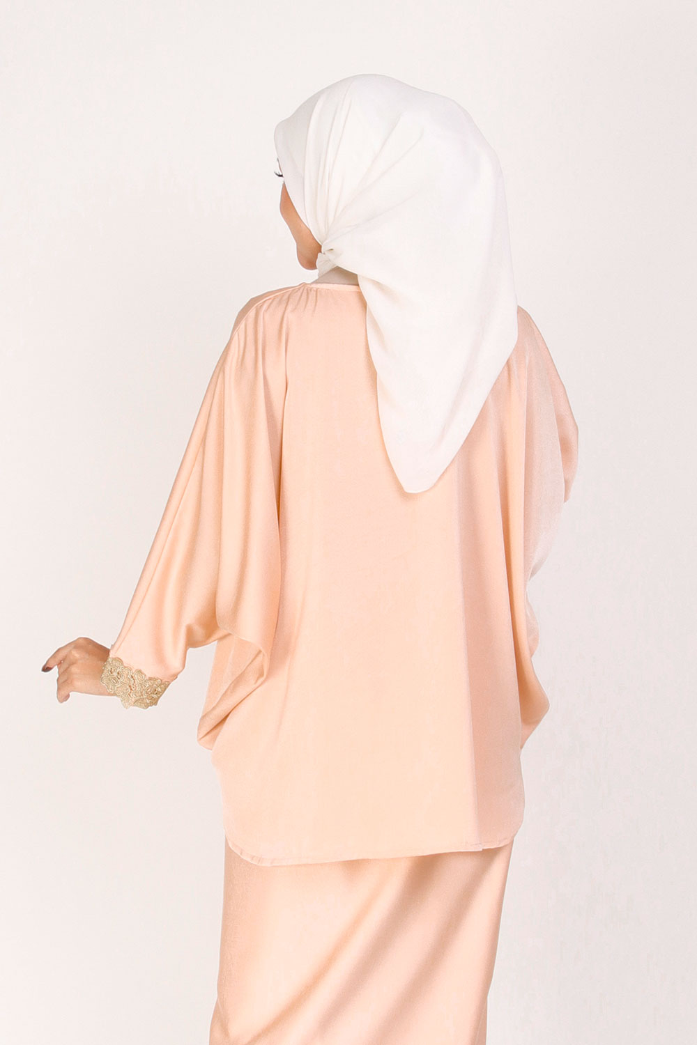 Dewi Plain Batwing Blouse Dusty Orange