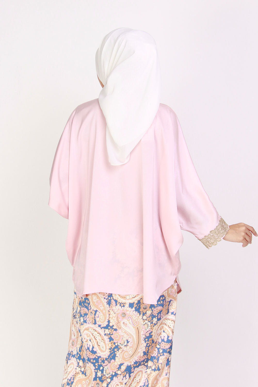 Dewi Plain Batwing Blouse Pink