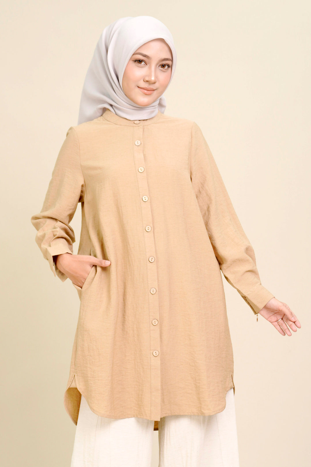 Boneta Long Blouse Khaki