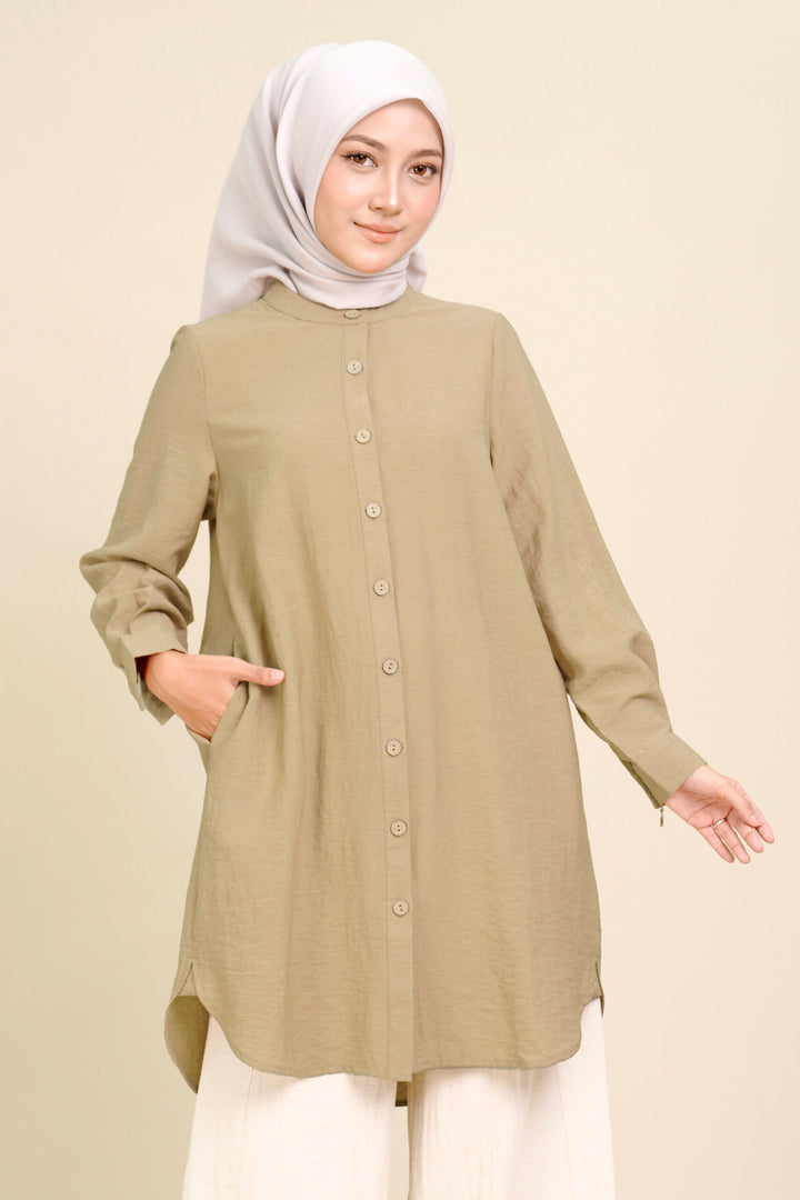 Boneta Long Blouse Khaki