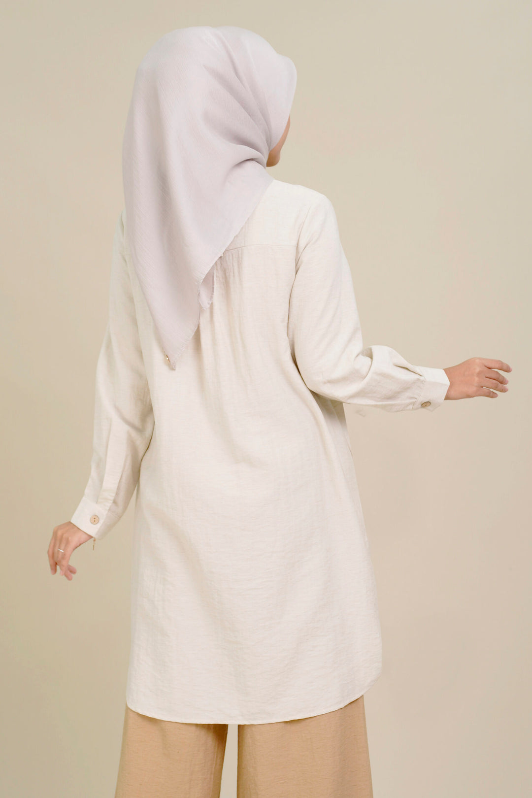 Boneta Long Blouse Light Beige