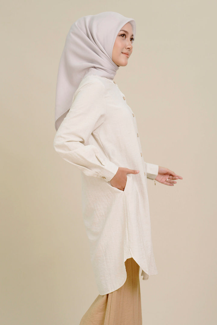 Boneta Long Blouse Light Beige