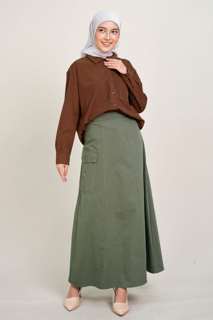 Luna Corduroy Blouse Brown