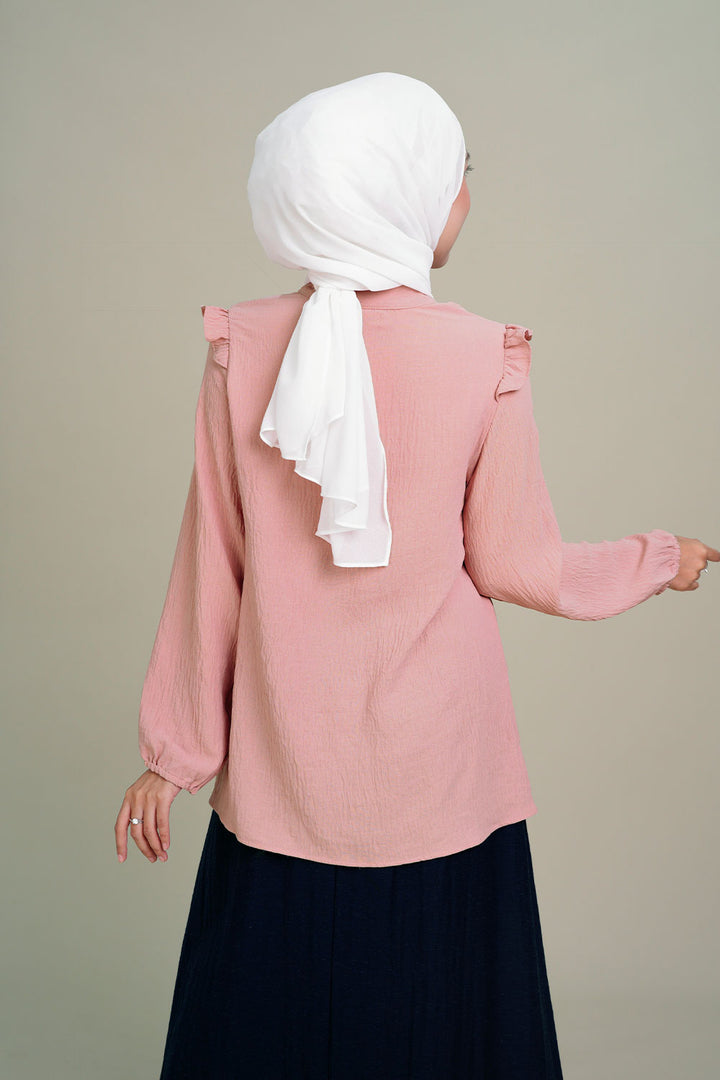 Nadia Ruffle Blouse Pink