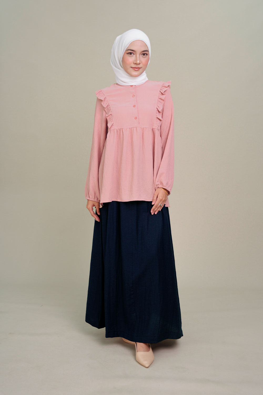 Nadia Ruffle Blouse Pink
