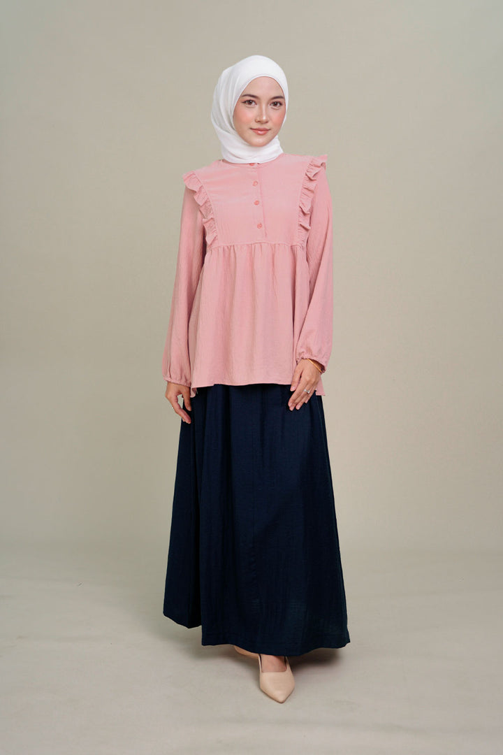 Nadia Ruffle Blouse Pink