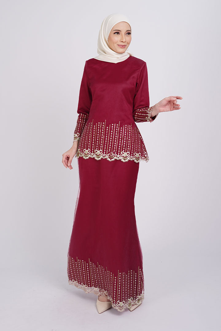 Canna Kurung Maroon