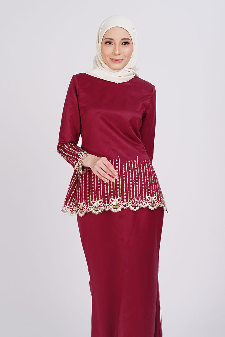 Canna Kurung Maroon
