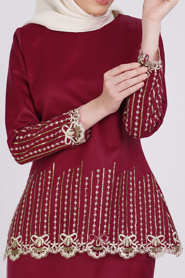 Canna Kurung Maroon