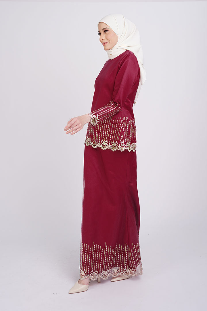 Canna Kurung Maroon