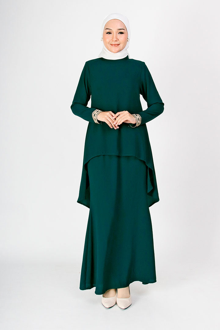Deepika Kurung Emerald Green