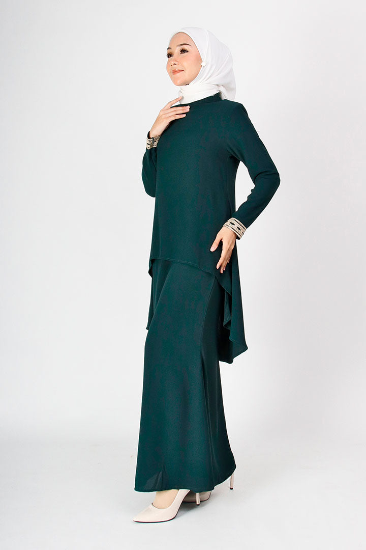 Deepika Kurung Emerald Green