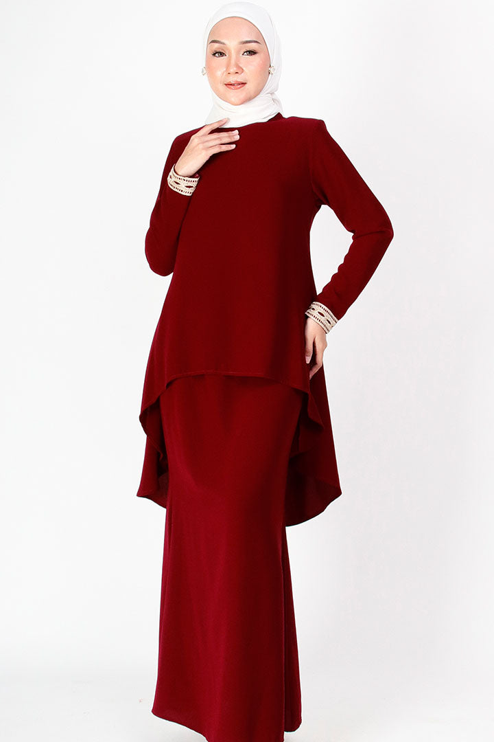 Deepika Kurung Maroon