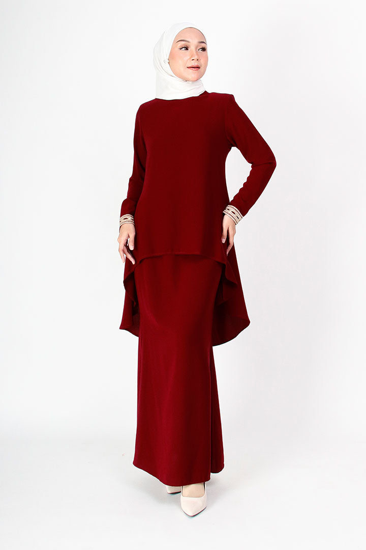 Deepika Kurung Maroon