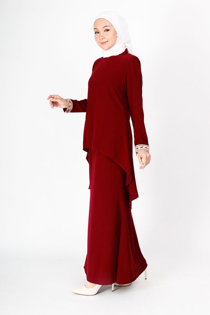 Deepika Kurung Maroon