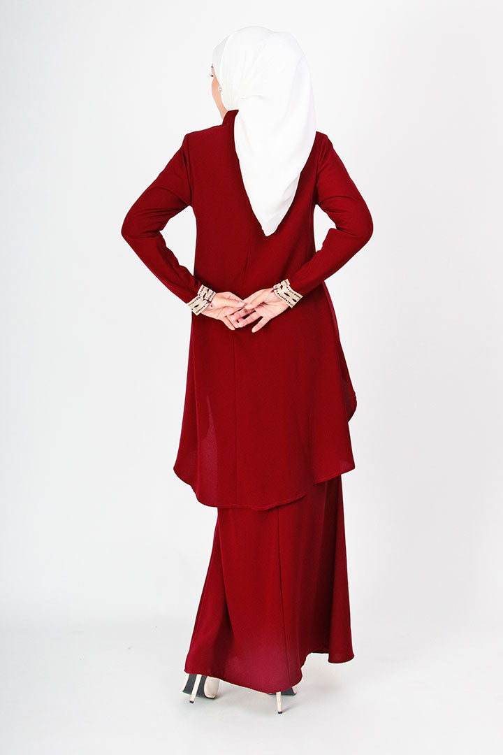Deepika Kurung Maroon