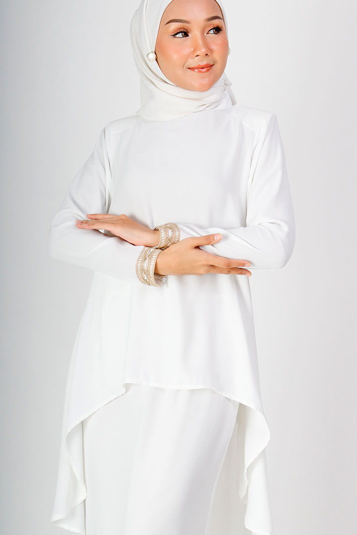 Deepika Kurung White