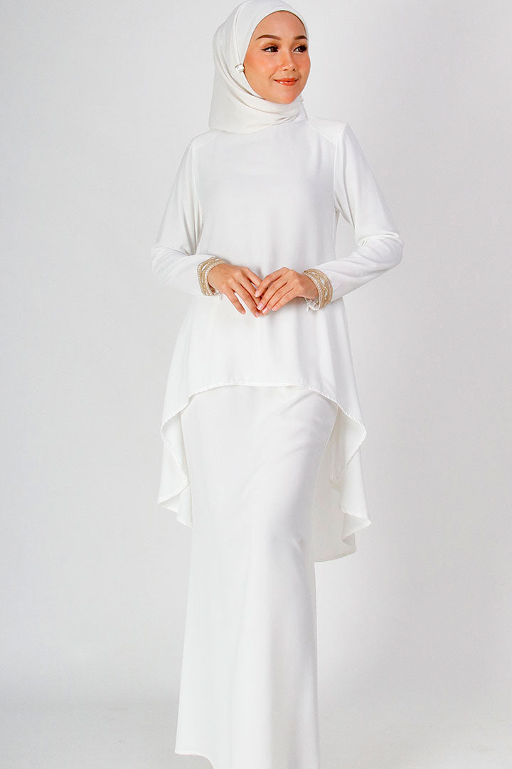 Deepika Kurung White