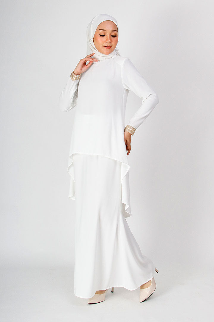Deepika Kurung White