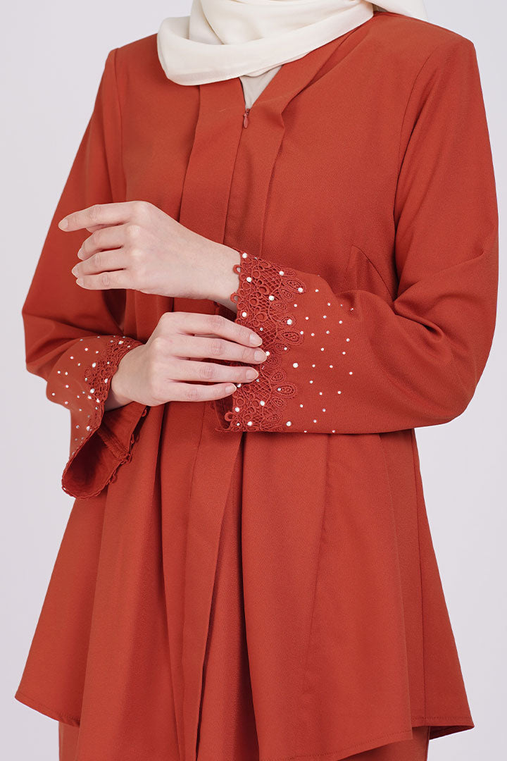 Kemboja Kebaya Brick Orange (XS - 5XL)