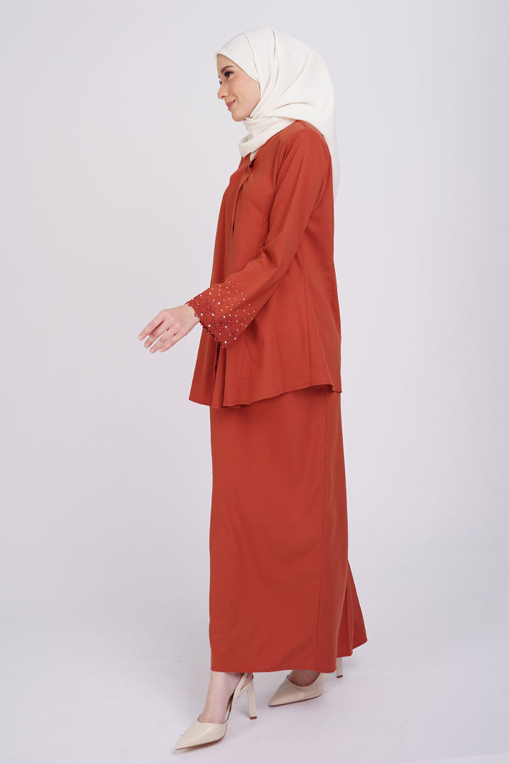 Kemboja Kebaya Brick Orange (XS - 5XL)