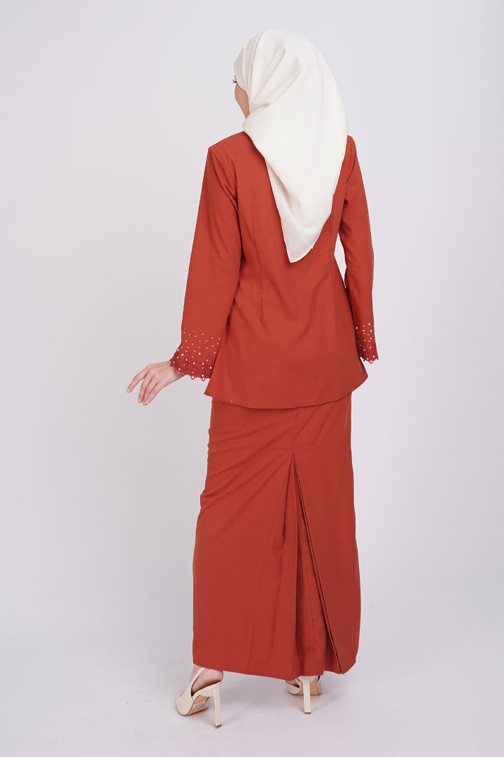 Kemboja Kebaya Brick Orange (XS - 5XL)