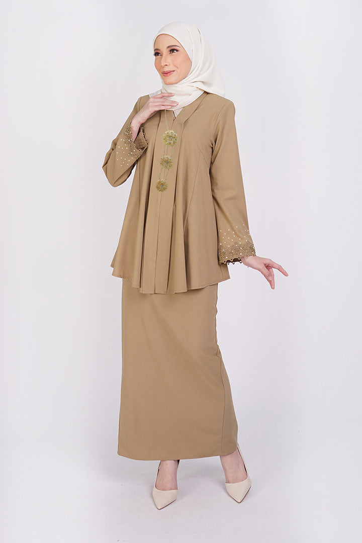 Kemboja Kebaya Khaki (XS - 5XL)