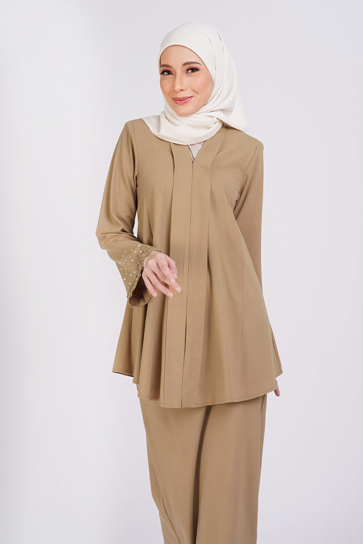 Kemboja Kebaya Khaki (XS - 5XL)