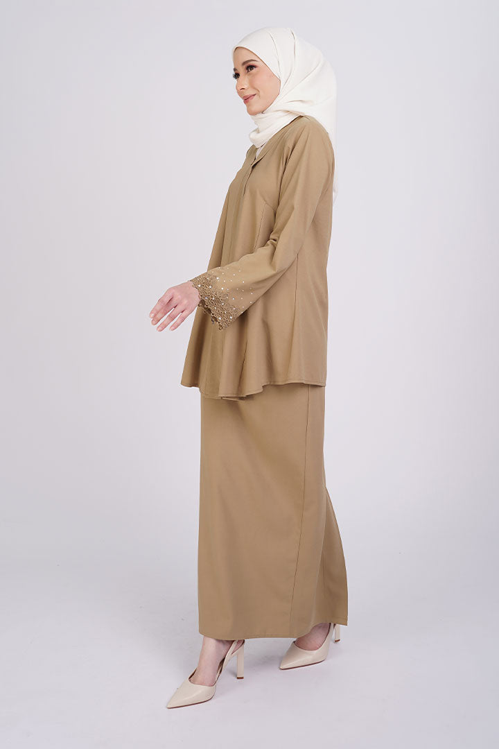 Kemboja Kebaya Khaki (XS - 5XL)