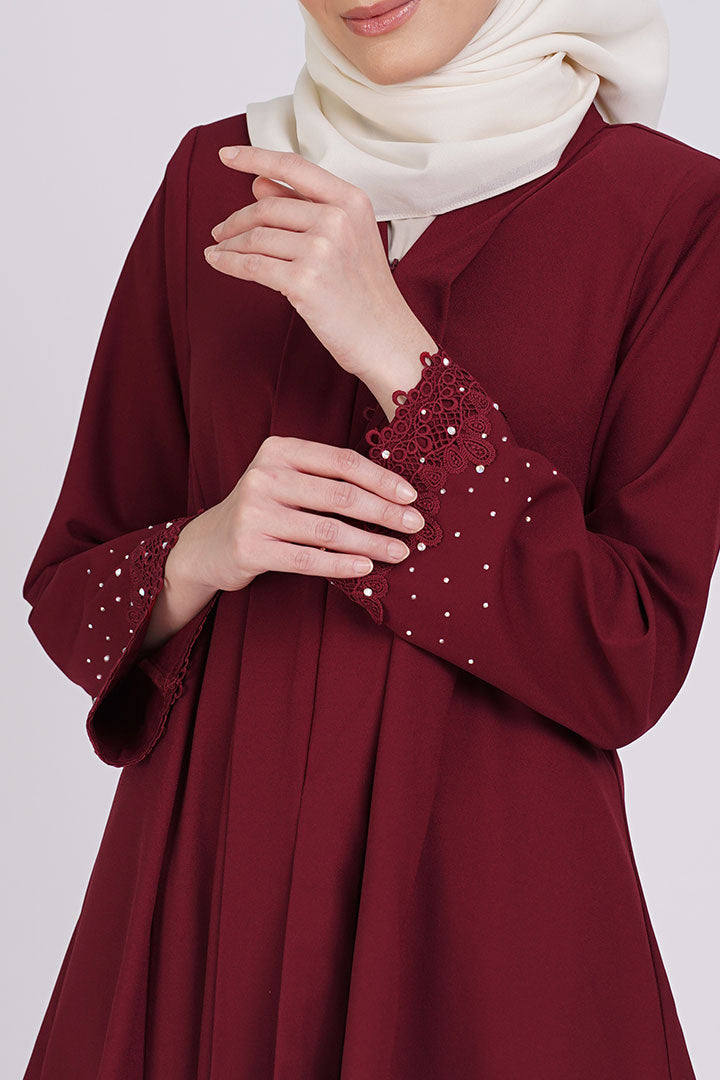 Kemboja Kebaya Maroon (XS - 5XL)