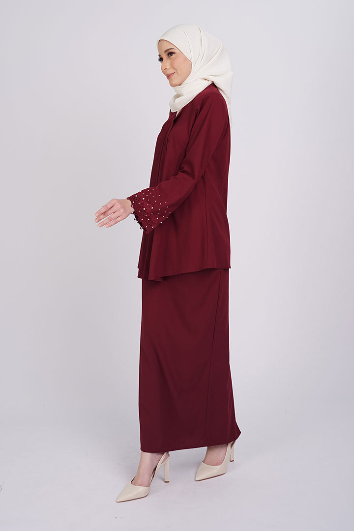 Kemboja Kebaya Maroon (XS - 5XL)